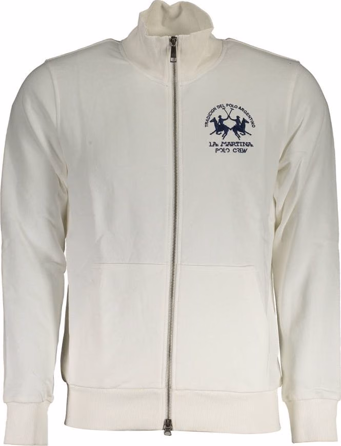 La Martina Bianco Cotton Mens Sweatshirt
