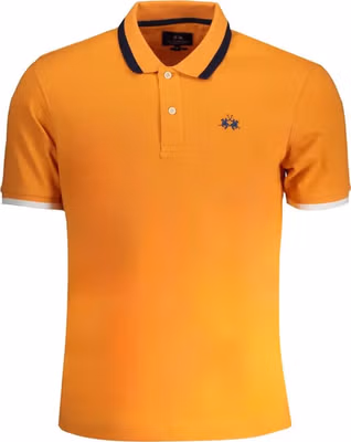 Arancione Cotton Men Polo