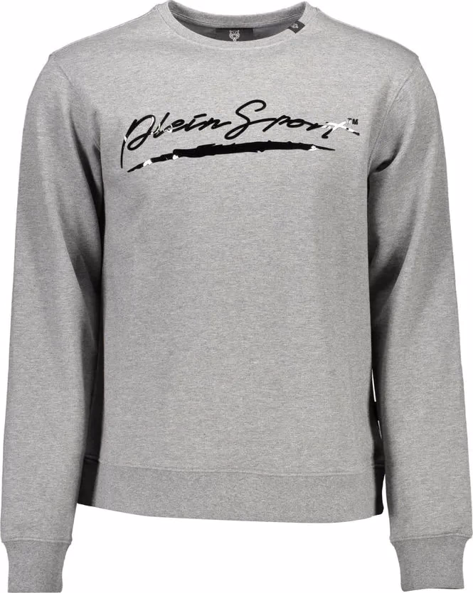 Plein Sport Grigio Cotton Men Sweatshirt