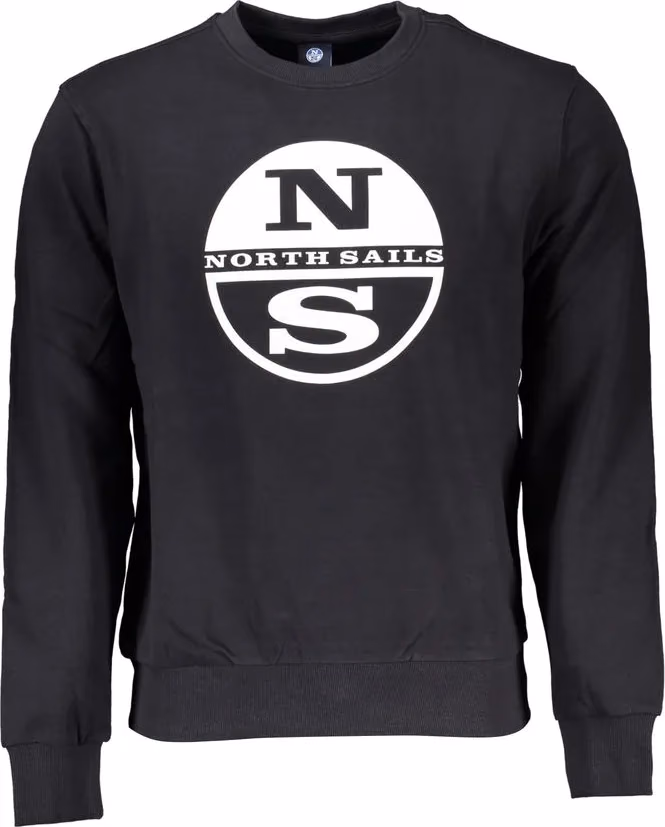 North Sails Black Cotton Men's Sweatshirt