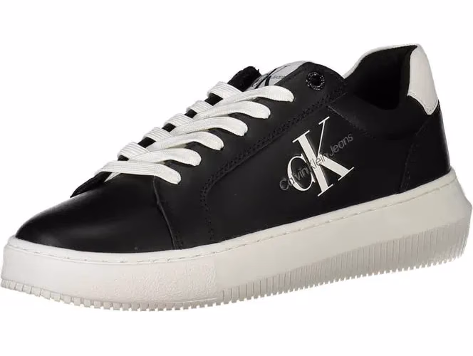 Calvin Klein Black Leather Women Sneaker