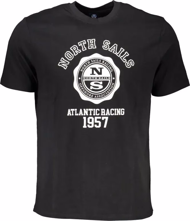 North Sails Black Cotton Men T-Shirt