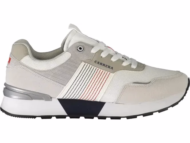 Carrera White Polyester Sneaker