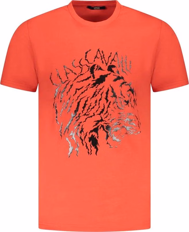 Cavalli Class Red Cotton Men T-Shirt