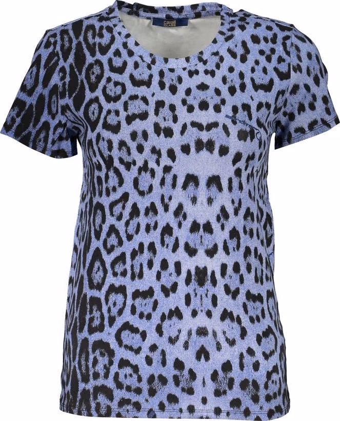 Cavalli Class Azzurro Cotton Women T-Shirt