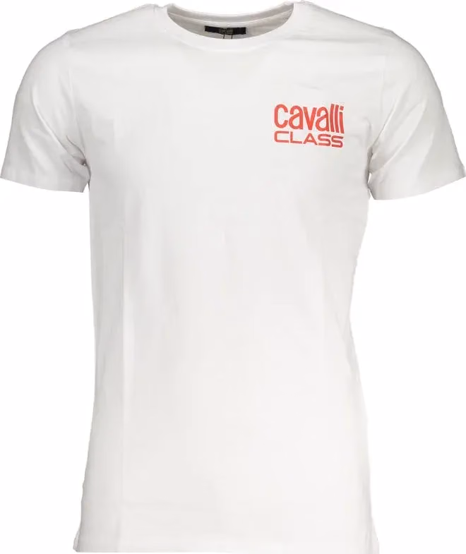 Cavalli Class White Cotton Men's T-Shirt