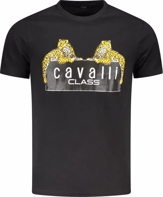 Cavalli Class Black Cotton Men's T-Shirt