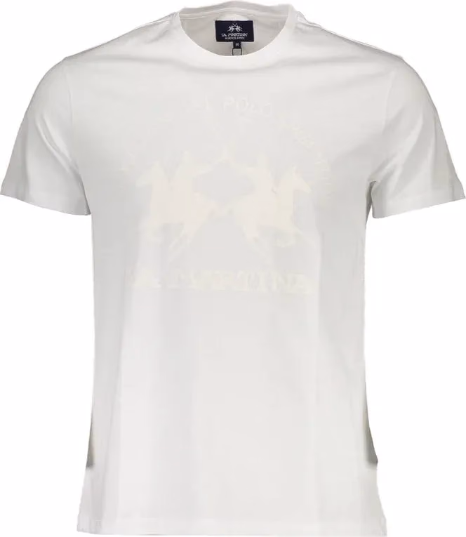 La Martina Bianco Cotton Men T-Shirt