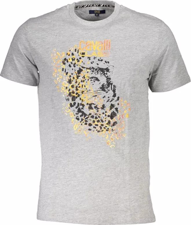 Cavalli Class Grigio Cotton Men's T-Shirt