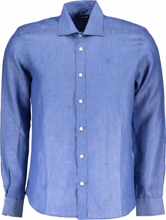 North Sails Blu Linen Men Shirt