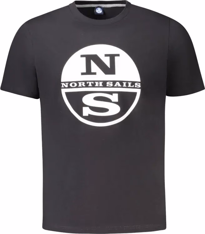 North Sails Black Cotton Men's T-Shirt
