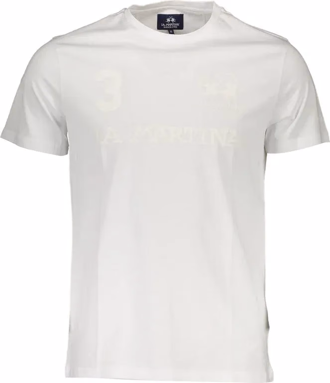 La Martina Bianco Cotton Men's T-Shirt