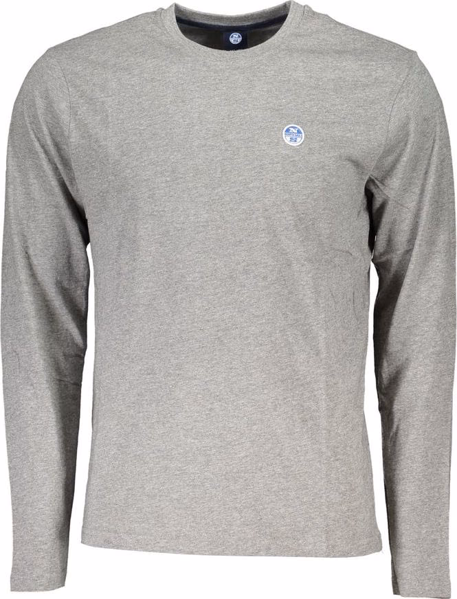 North Sails Grigio Cotton Men T-Shirt