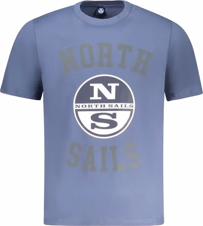 North Sails Blue Cotton Men T-Shirt