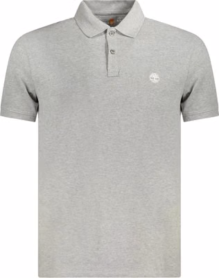 "Gray Cotton Men Polo Shirt"