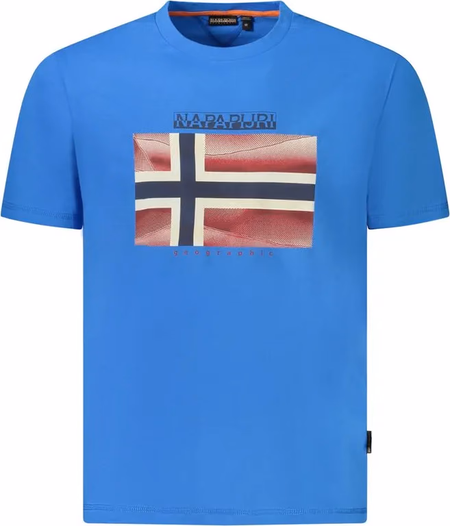 Napapijri Blue Cotton Men T-Shirt