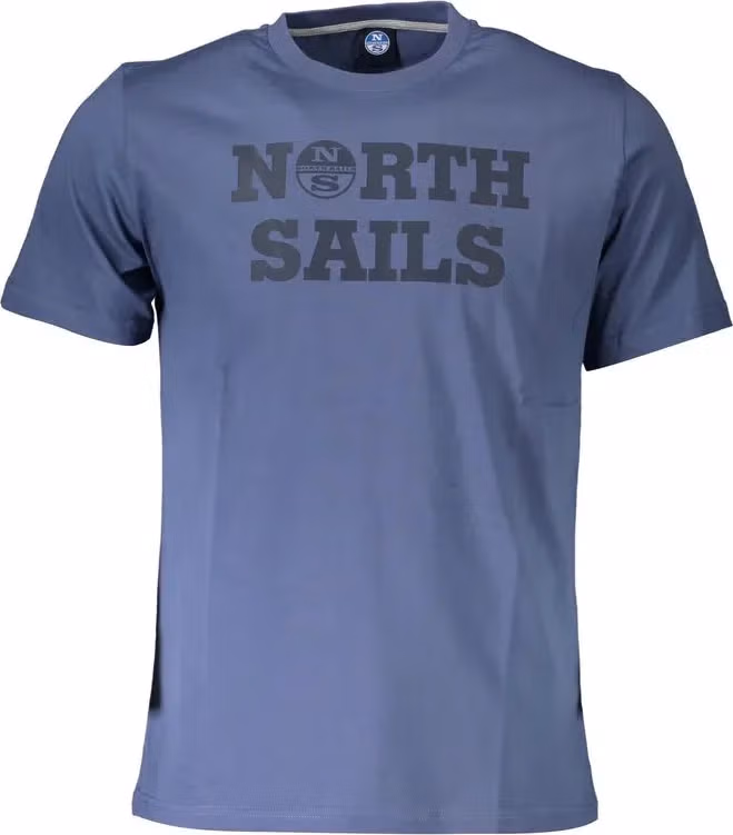 North Sails Blue Cotton Men T-Shirt