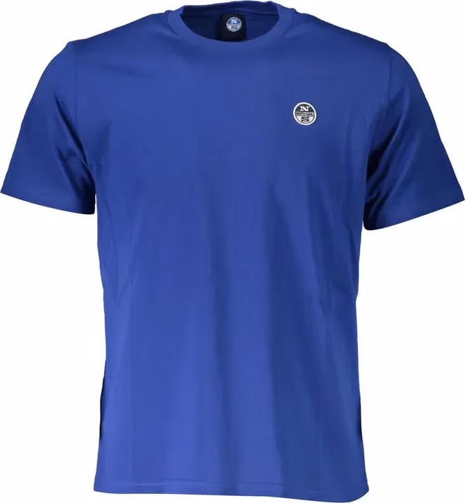 North Sails Blue Cotton Men T-Shirt