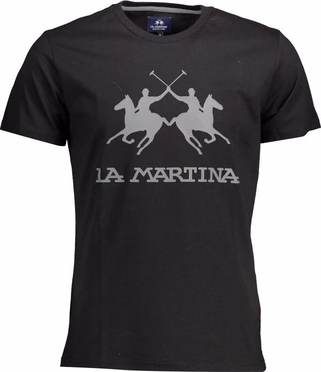 La Martina Black Cotton Men's T-Shirt