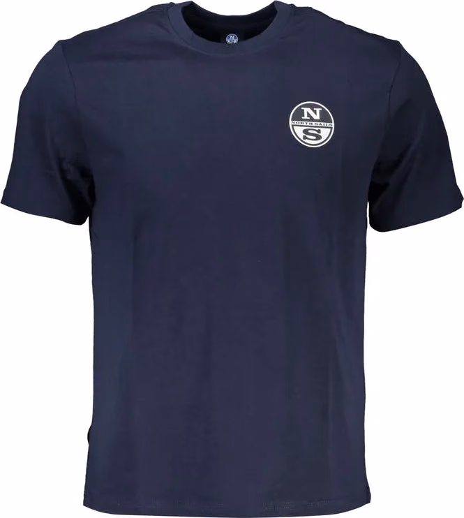 North Sails Blu Cotton Men T-Shirt