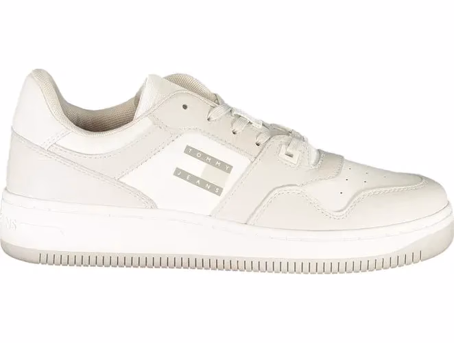 Tommy Hilfiger White Polyurethane Men Sneaker