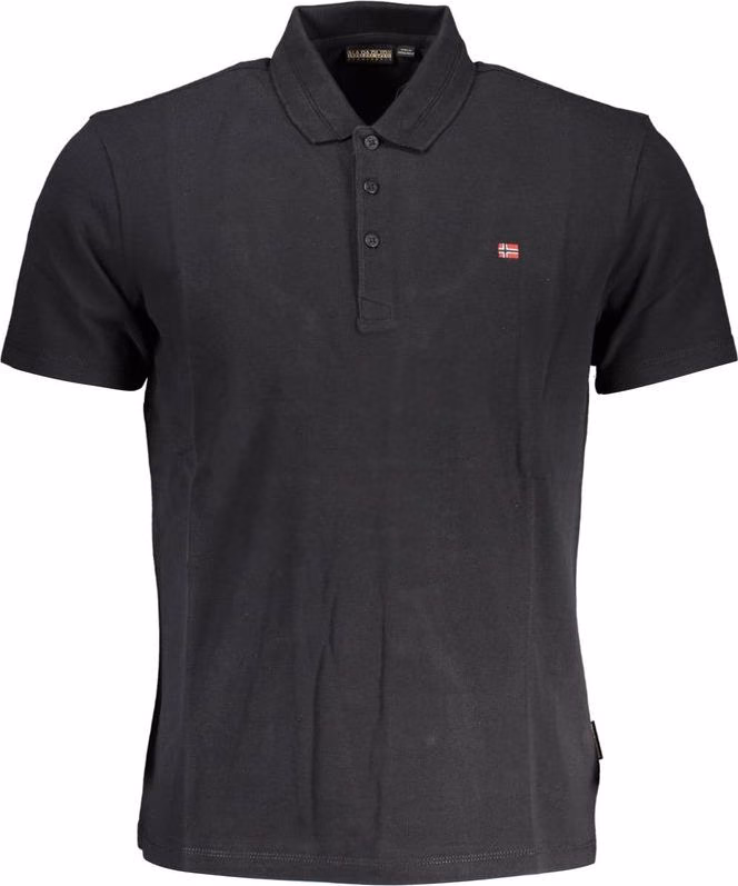 Napapijri Black Cotton Men Polo Shirt