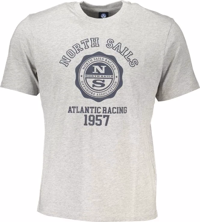 North Sails Grigio Cotton Men T-Shirt