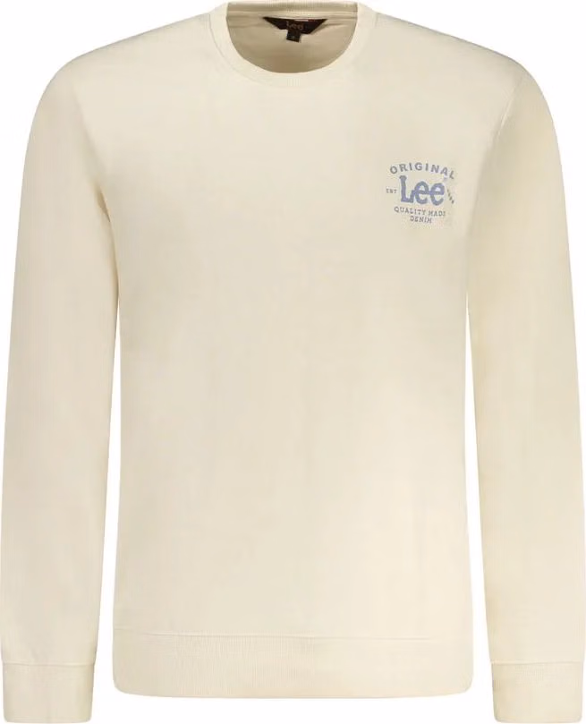 Lee Beige Cotton Men Sweatshirt
