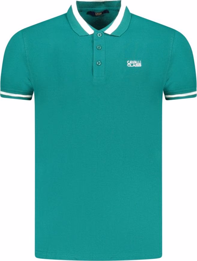 Cavalli Class Verde Cotton Men Polo
