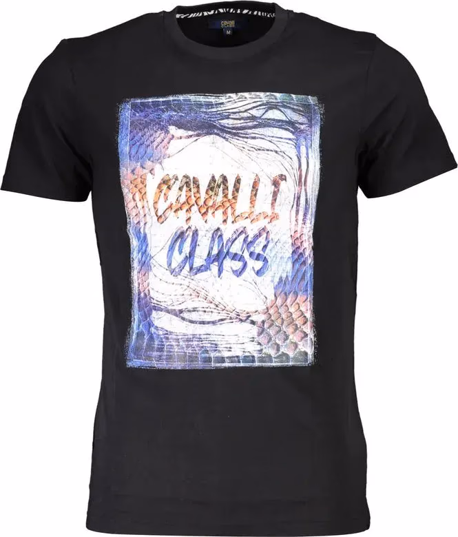 Cavalli Class Black Cotton Men's T-Shirt