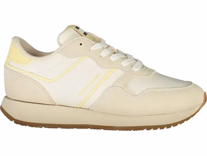 Tommy Hilfiger Beige Polyurethane Women Sneaker