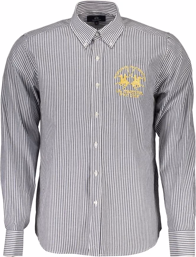 La Martina Blu Cotton Men Shirt
