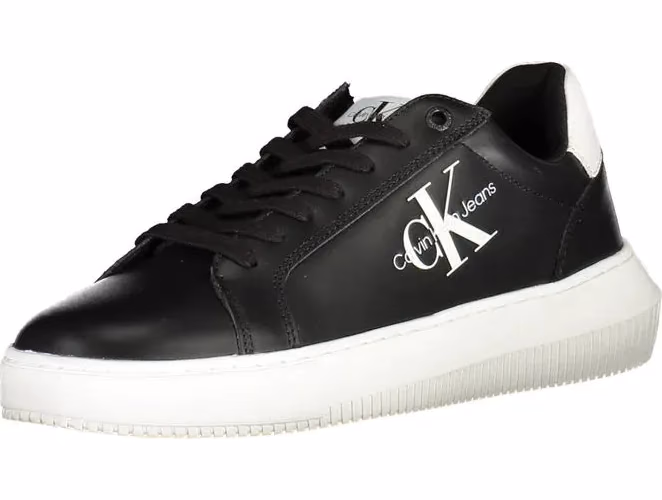 Calvin Klein Nero Leather Men Sneaker