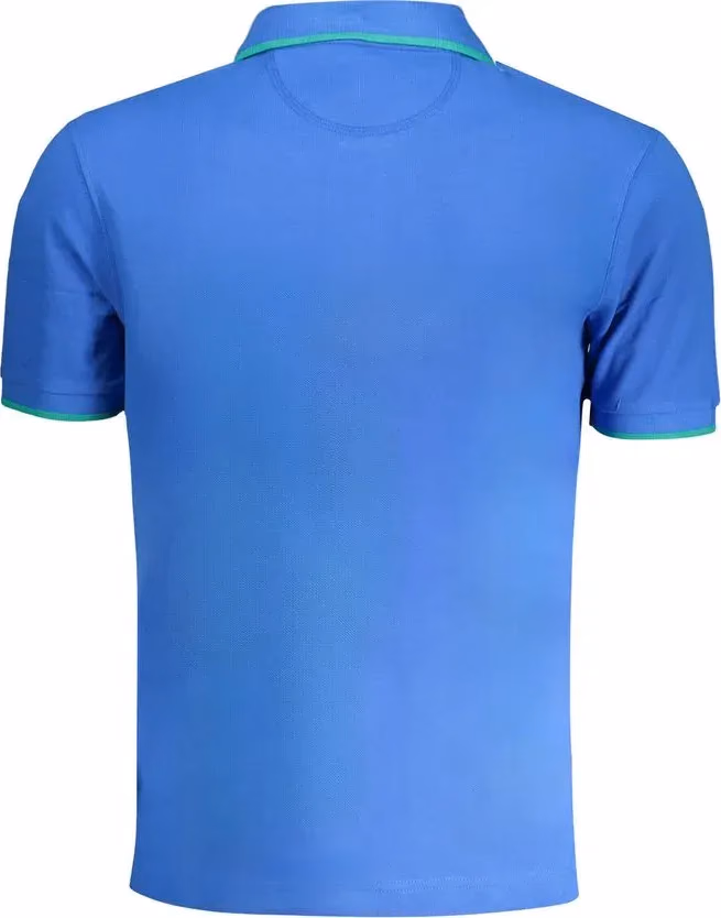 La Martina Blue Cotton Polo Shirt