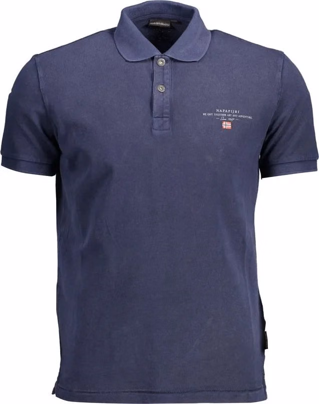 Napapijri Blue Cotton Men Polo Shirt