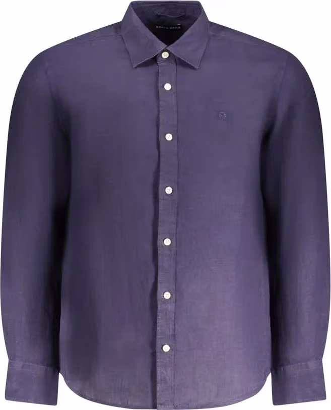 North Sails Blu Linen Men Shirt