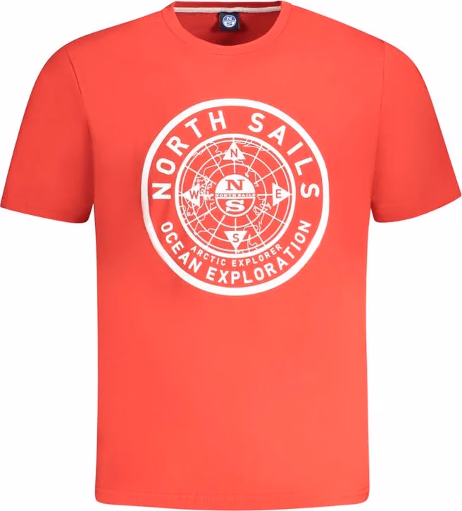 North Sails Red Cotton Men T-Shirt