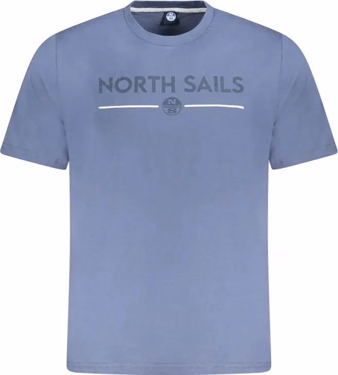 North Sails Blu Cotton Men T-Shirt