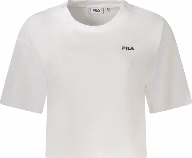 Fila White Organic Cotton Women T-Shirt