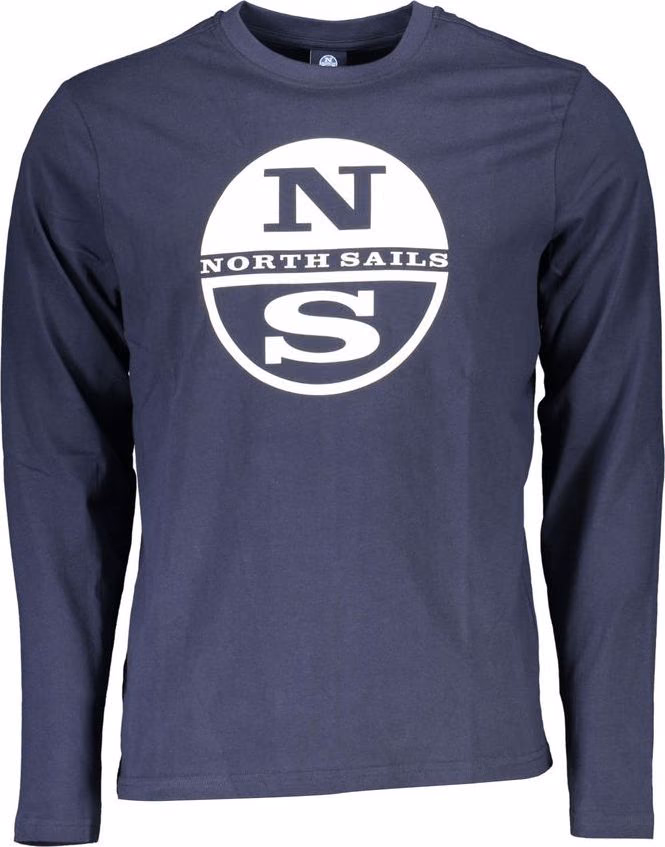 North Sails Blu Cotton Men T-Shirt