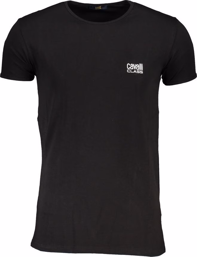Cavalli Class Black Cotton Men's T-Shirt