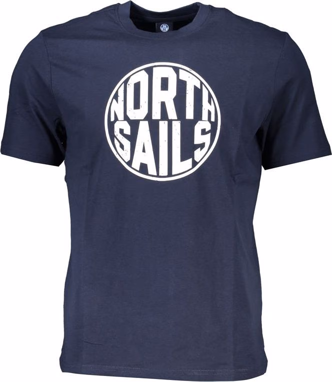 North Sails Blu Cotton Men T-Shirt