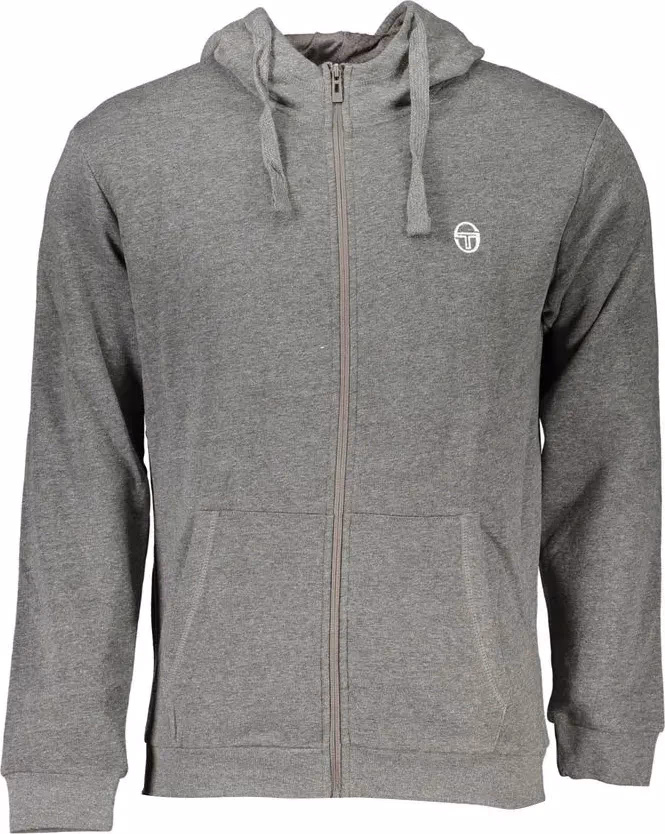 Sergio Tacchini Grigio Cotton Men's Hooded Sweatshirt