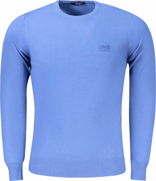 Cavalli Class Blu Viscosa Men Sweater