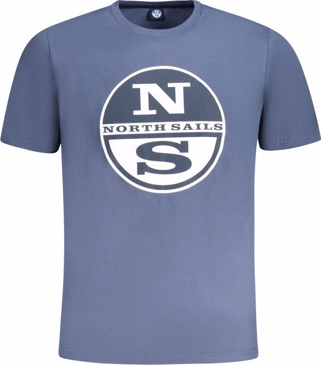 North Sails Blue Cotton Men T-Shirt
