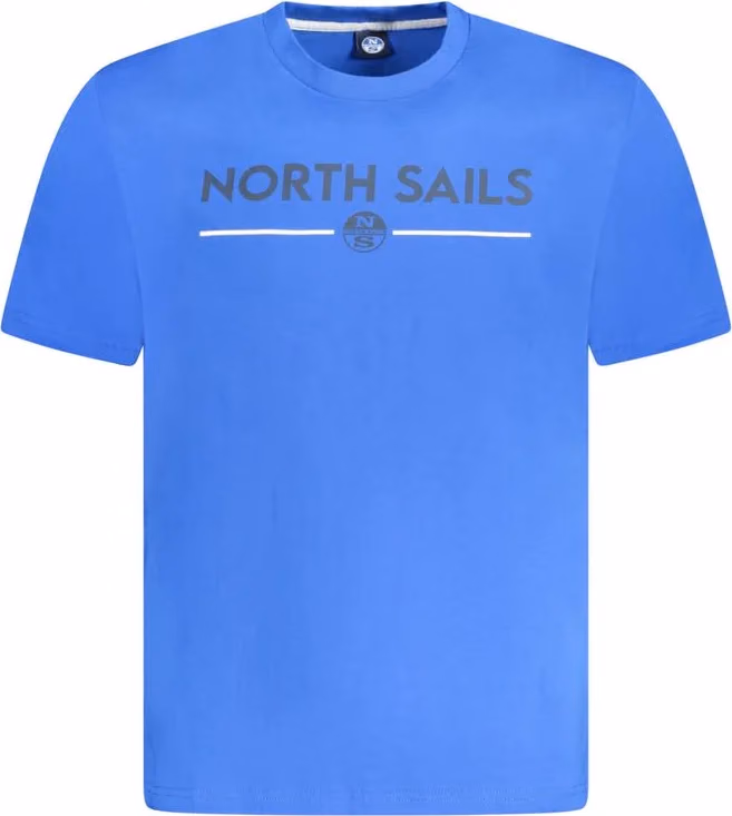 North Sails Blue Cotton Men T-Shirt