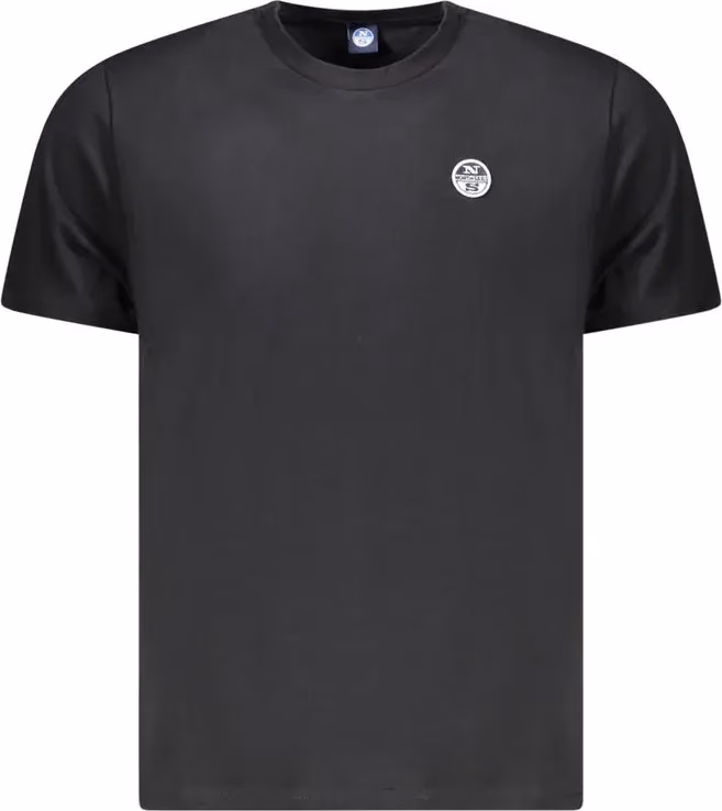 North Sails Black Cotton Men T-Shirt