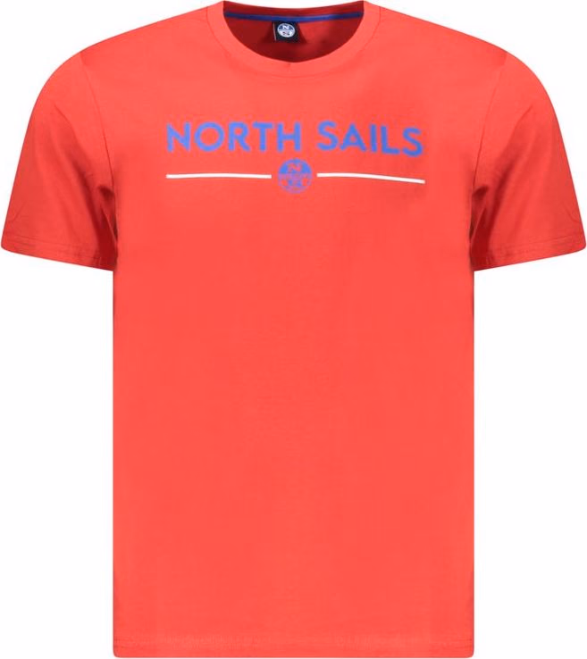 North Sails Red Cotton Men T-Shirt