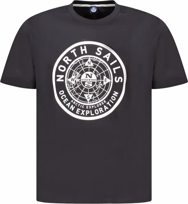 North Sails Black Cotton Men's T-Shirt