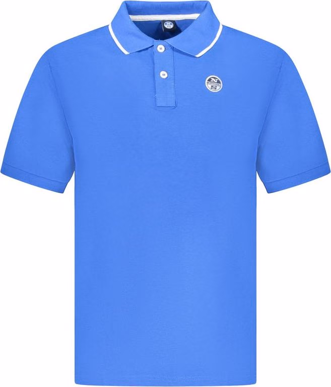 North Sails Blue Cotton Men Polo Shirt